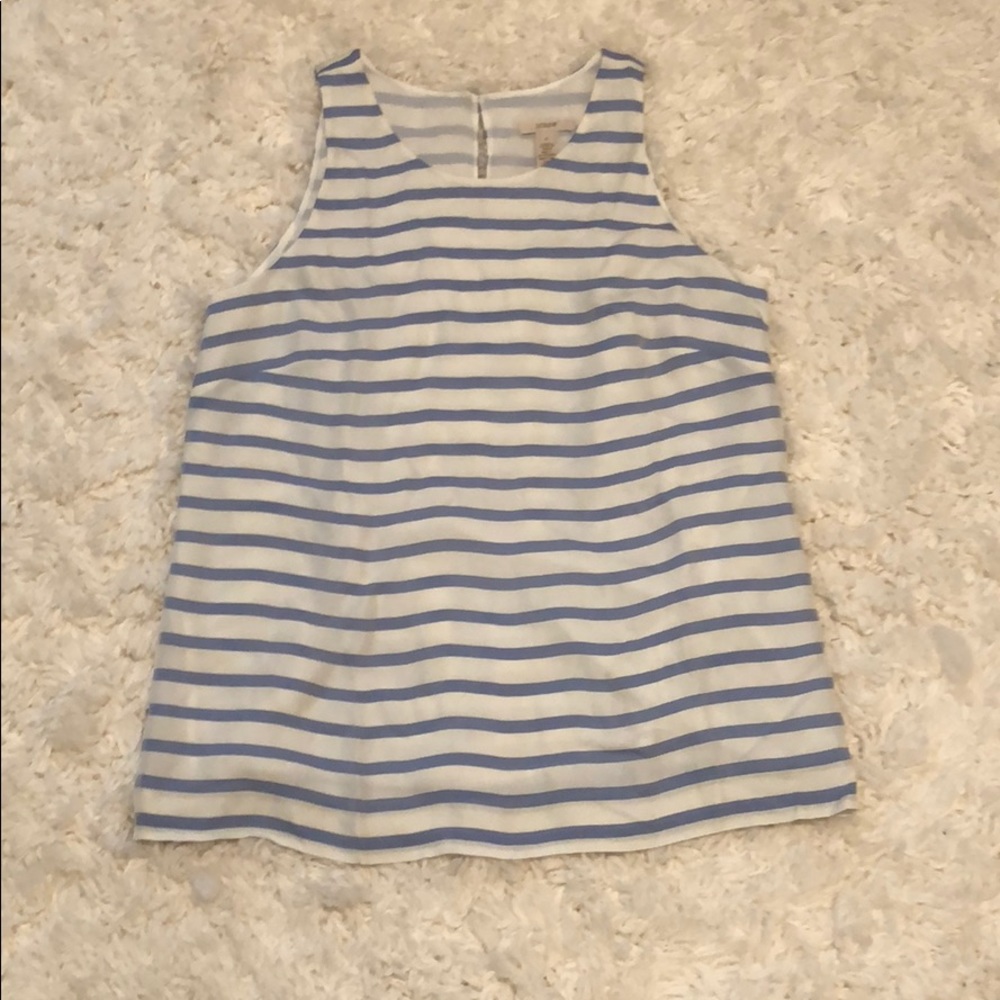 J.crew striped silk blouse